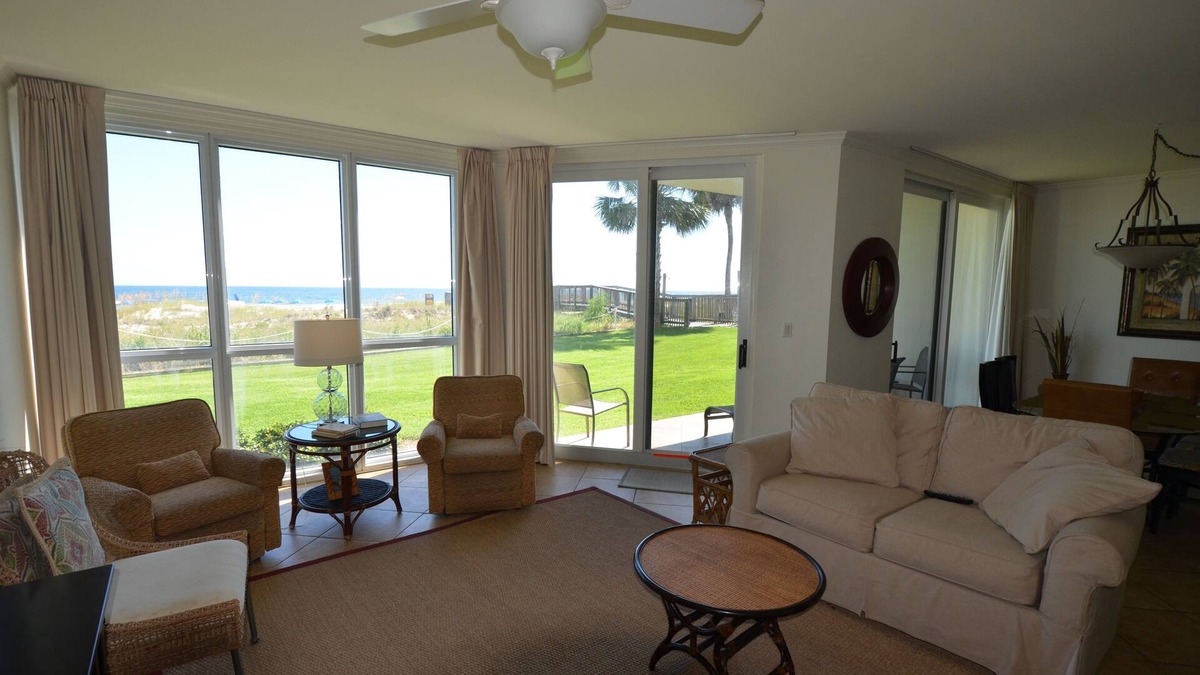 Ono Island Condo | SeaSpray West 102 Gulf Front, ground floor As Close as You Can Get to the Beach