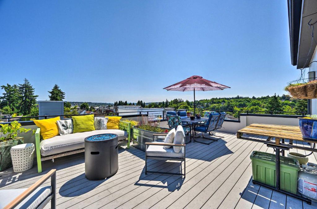 Sunset Hill House | Seattle Retreat with Canal and Mountain Rooftop Views!