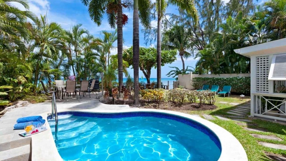 Fitts Village Villa | Seawards 3 bedroom beach front villa with a fabulous location on the quiet beach