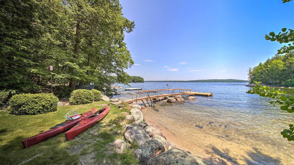 South Casco Cottage | Sebago Lake Gem on Private Cove w/Boat Dock!