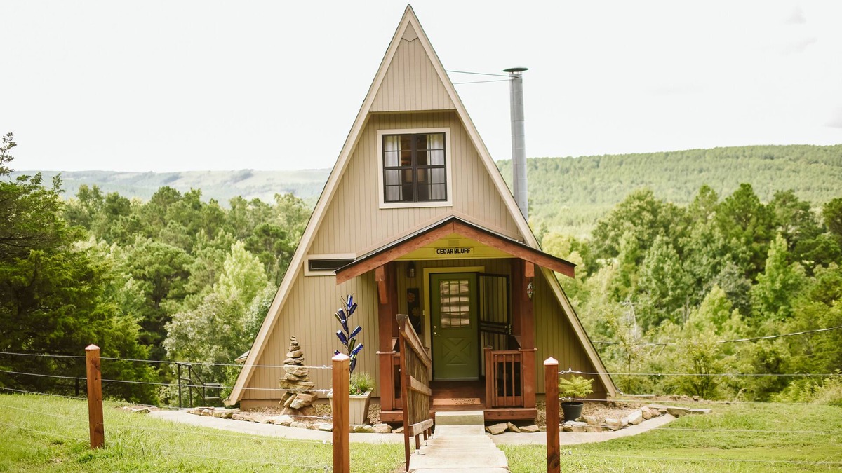 Centerville Cabin | Secluded A-Frame Cabin in the Tri-Peak Area of The Natural State