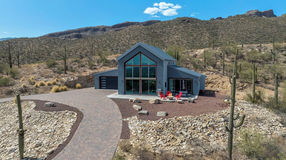 Tucson House | Secluded Desert Mountainside A-Frame with Stunning Views