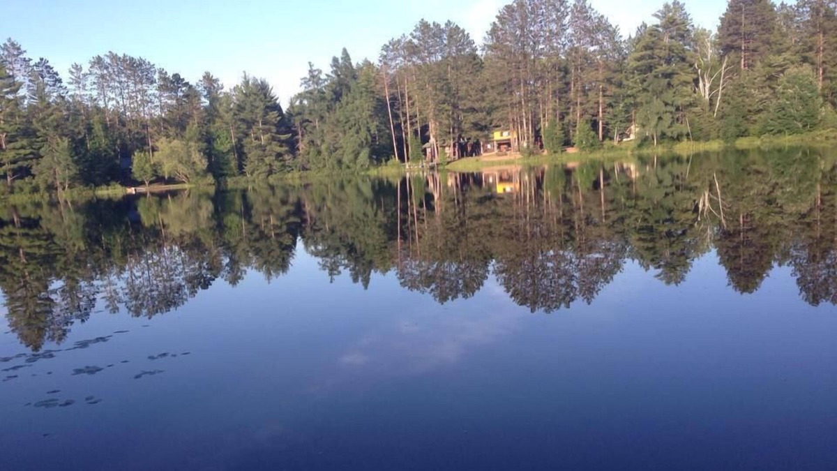 Gwinn Cabin | Secluded lake cabin on 2 acres with swimming beach, dock & sauna, new roof