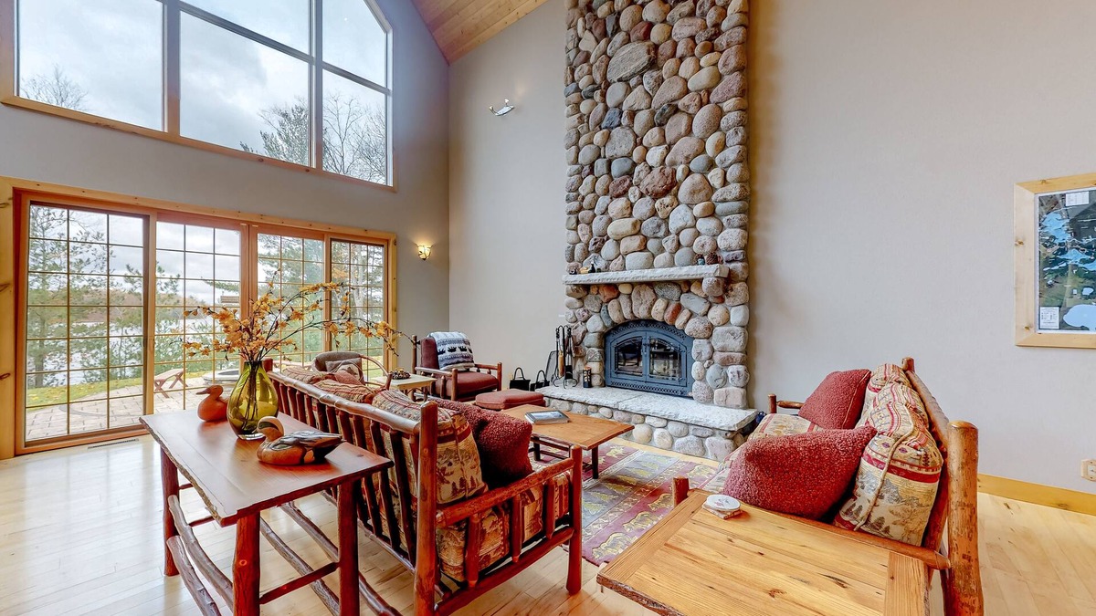 Manitowish Waters House | Secluded lakefront home on 10 lake chain with private dock and swimming