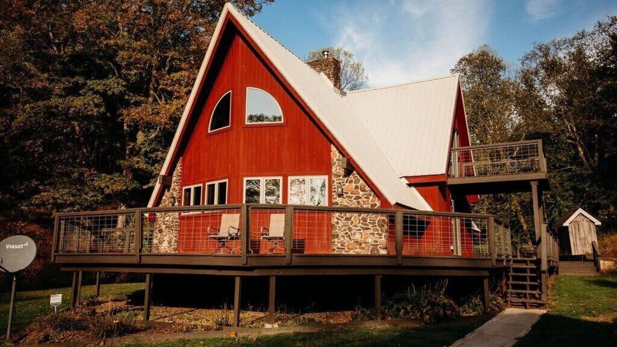 Logan Cabin | Secluded Luxury A-frame, Stone Wood Burning Fireplace, Hot Tub, Foosball & Views