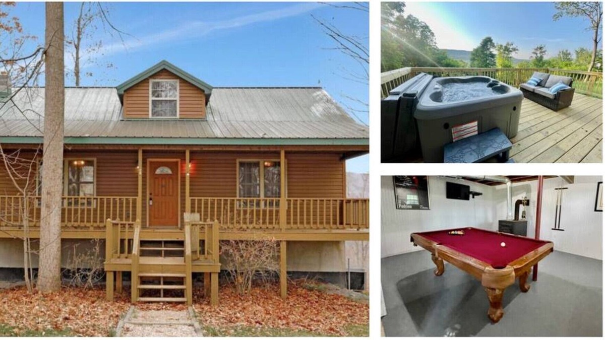 Points Cabin | Secluded Mountain Top Cabin with Hot tub & Pool Table!