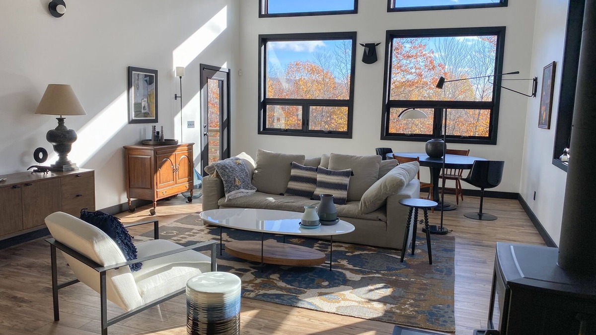 Lucerne-in-Maine Apartment | Secluded retreat, modern luxury loft, Phillips Lake, Maine, close to Acadia.