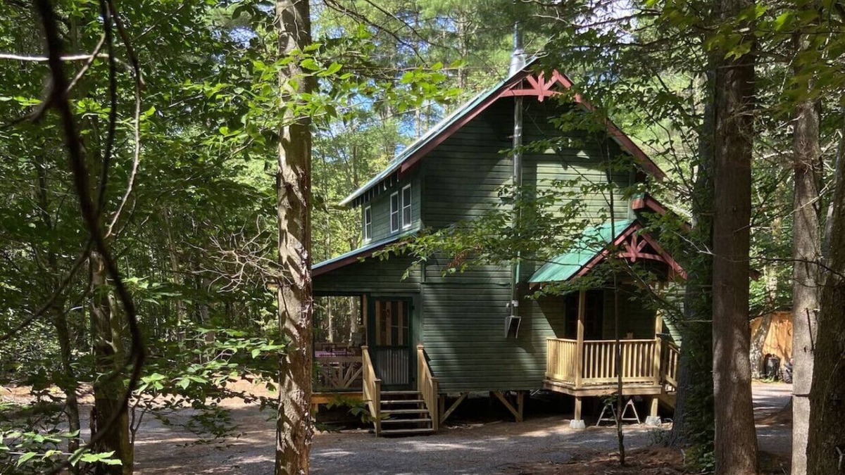 Hopkinton Cabin | Secluded River Overlook Cabin on 160 acres
