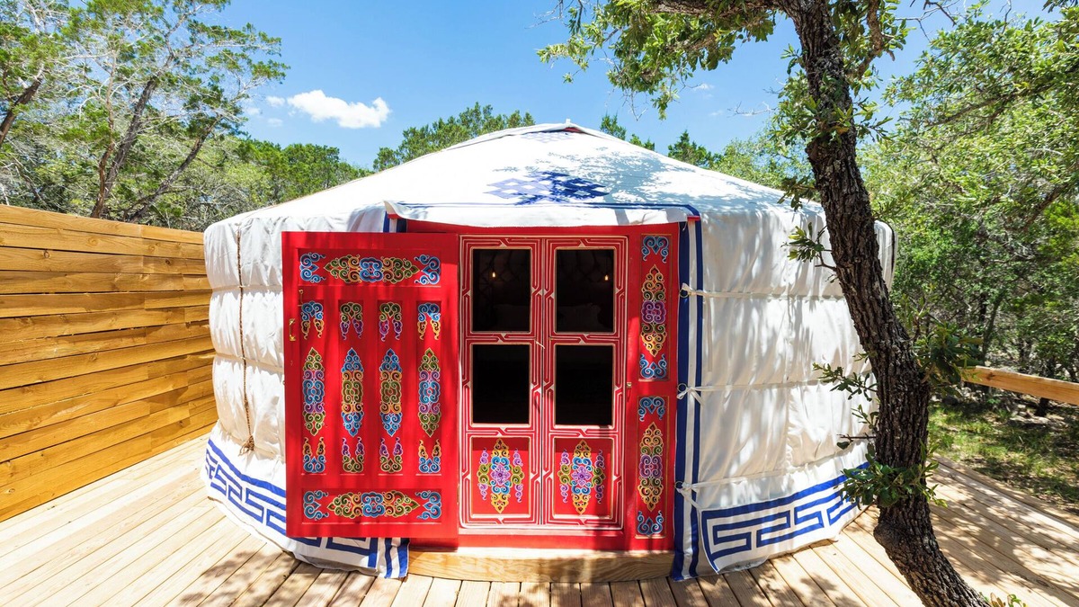 Dripping Springs Cabin | Secluded, Romantic Yurt w/Hot Tub at The Yurtopian - "Carrie"