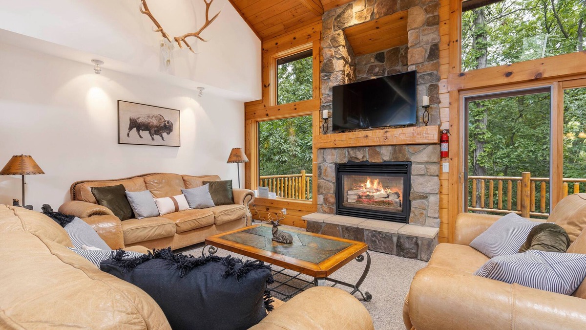 The Galena Territory Cabin | Secluded Spacious Cabin | Private Hot Tub | Large Bedrms | Huge Deck & Screen Rm