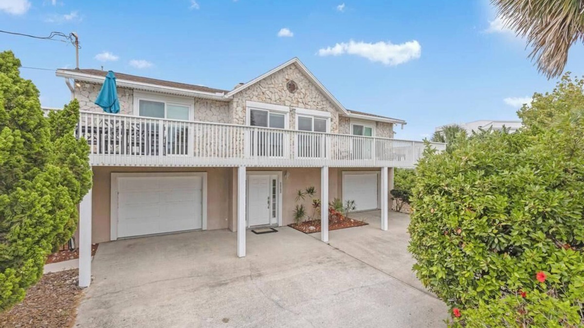 Vilano Beach House | Second Wind - Chic 5BR home w pool & balcony views