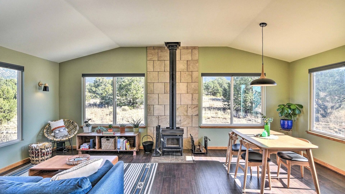 Baca Grande Cabin | Serene 2-Bed Crestone Cabin Mountain Views Modern Comforts Dog-Friendly