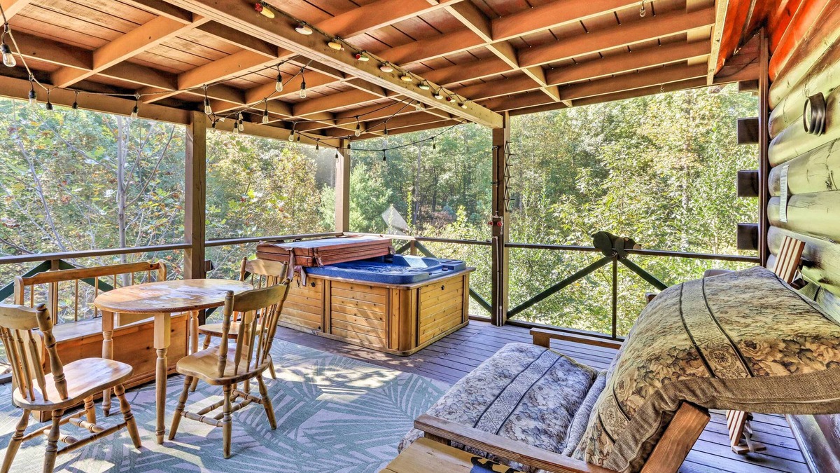 Ellijay Cabin | Serene Ellijay Escape w/ Fire Pit & Hot Tub!