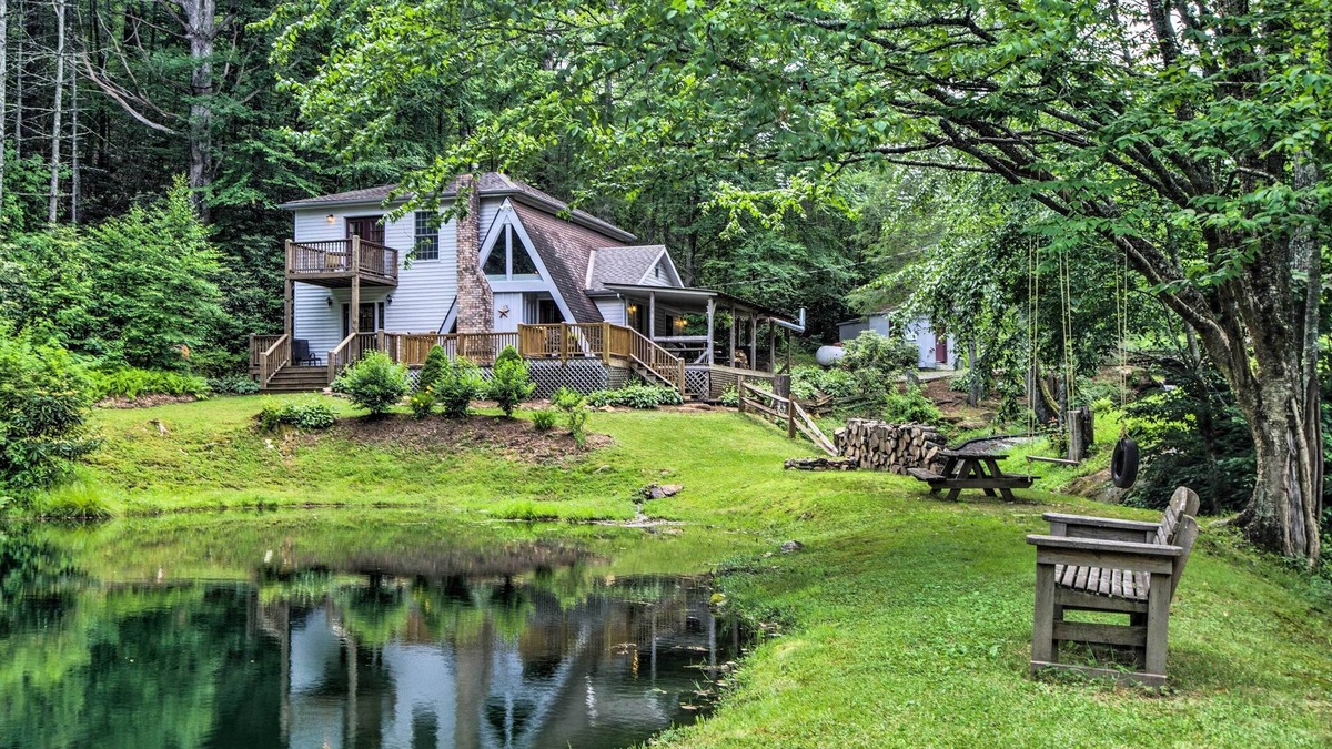 Todd House | Serene Todd Getaway w/Private Pond & Creek Views!
