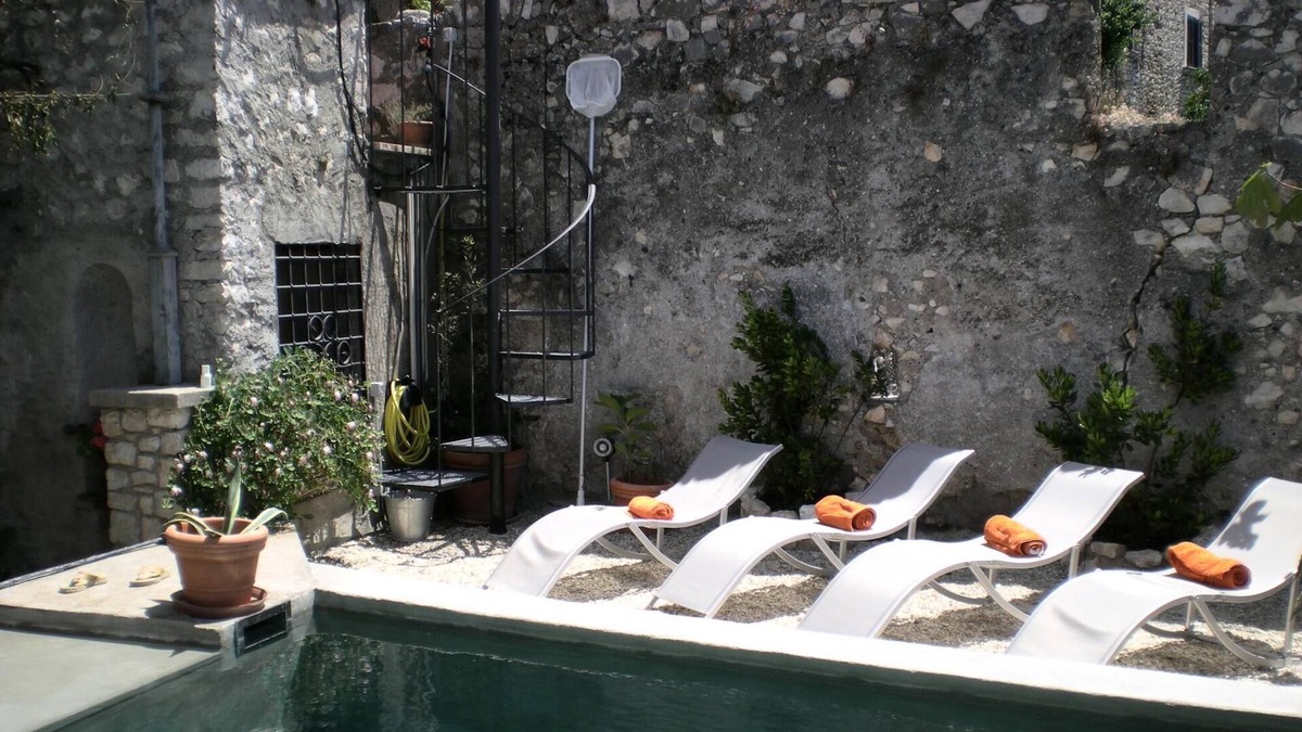 Sermoneta Villa | Sermoneta, Historic Stone Village House with Pool, in a Medieval Hill Town Close to Rome and Naples