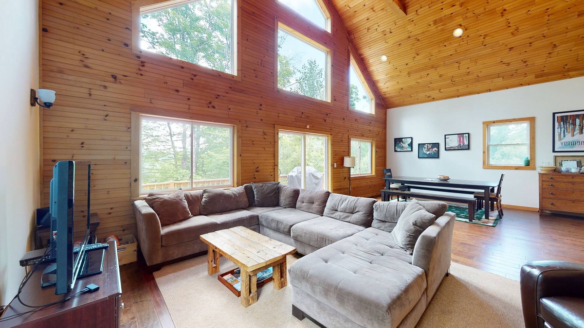 North Troy House | Shallow Brook | A-Frame house in Jay near Jay Peak Resort with grill, deck, W/D