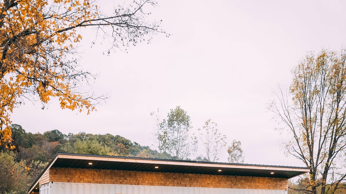 New Plymouth Cottage | Shipping Container Luna Cottage Hocking Hills Tiny House