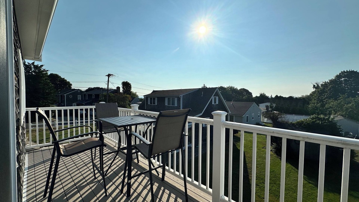 Ocean Bluff-Brant Rock House | Short walk to the beach! See & hear the ocean in the distance. Great living area