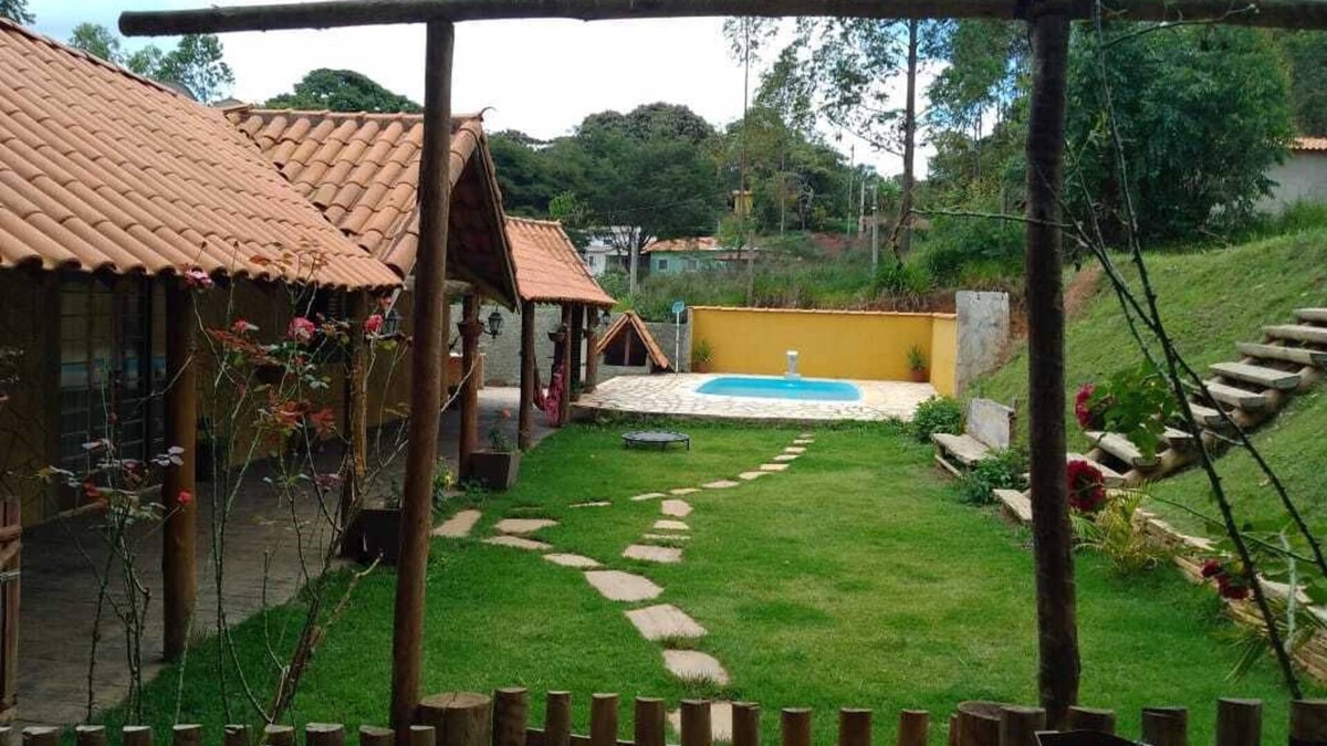 Sao Thome das Letras House | Sítio Vale do Guardião house with pool 15 minutes from the waterfalls