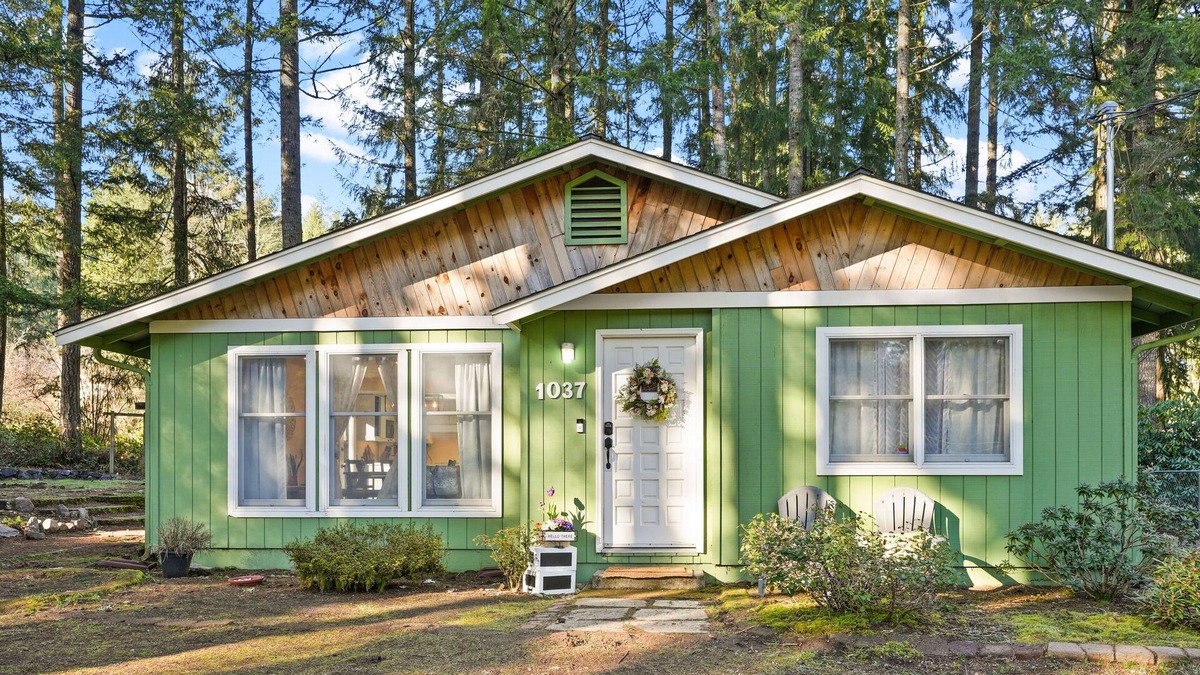 Burley House | Situated opposite Horseshoe Lake, this home offers a peaceful retreat!