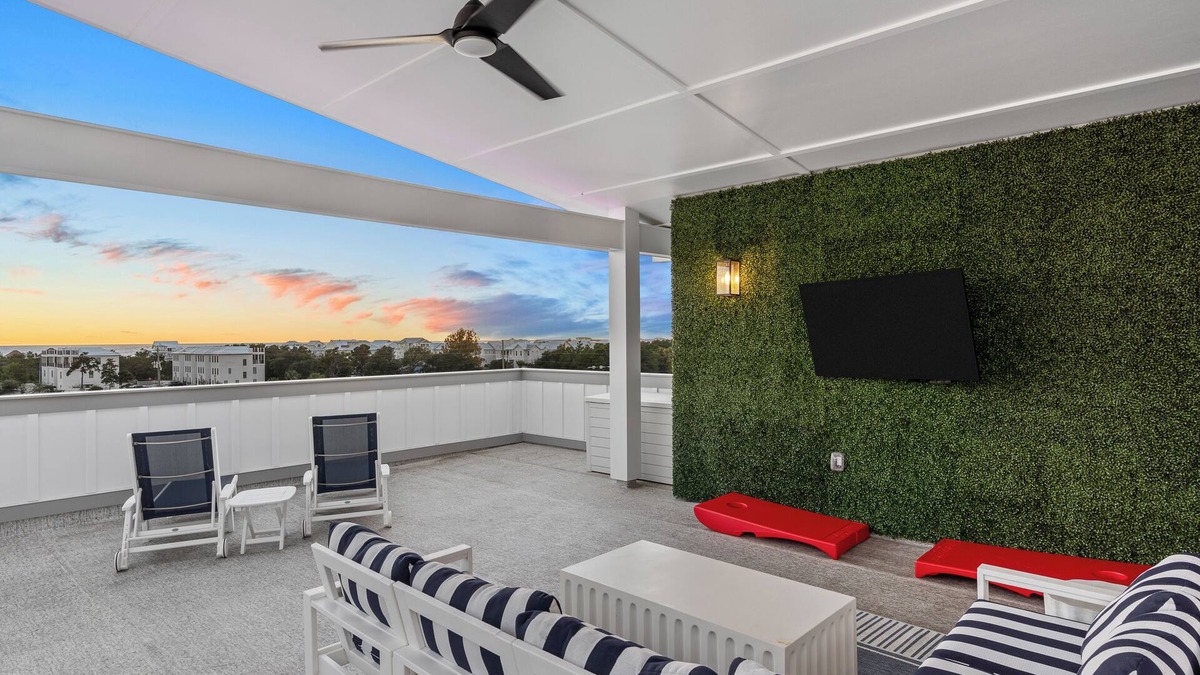 West Panama City Beach House | Sleeps 24 | 2 Homes, Walk to Beach, Free Golf Cart, Rooftop Decks, Pool Access