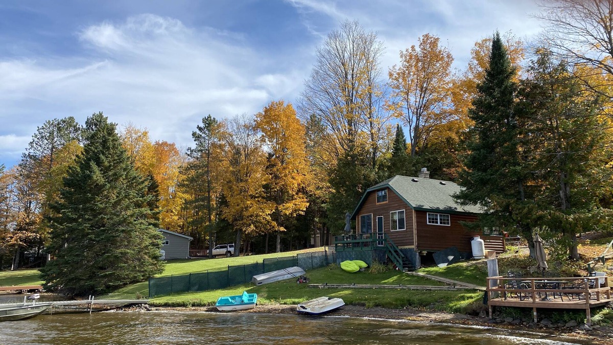 Iron River Cabin | Small rustic cabin on beautiful Sunset Lake with great views of the sunsets