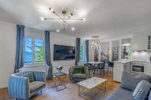 Montreux Apartment | Soft Glam 1-bedroom appt - Lake & Mountain View