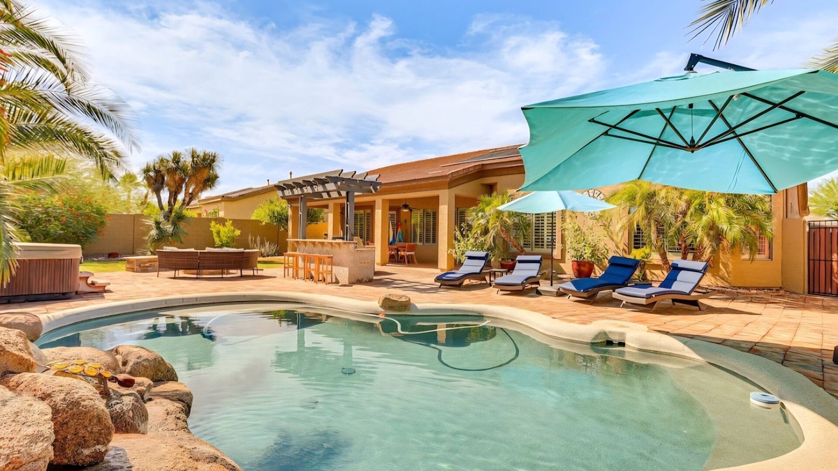 Estrella Mountain Ranch House | Sonoran Getaway in Goodyear: Amazing Pool, Spacious Backyard, near Golf & Hiking