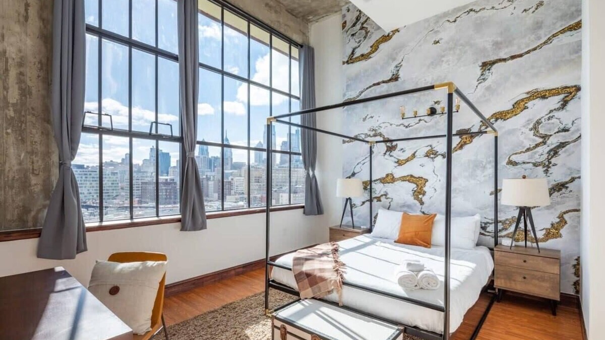 West Poplar Apartment | Sosuite | 2BR Penthouse w W/D, Gym, On-Site Bar