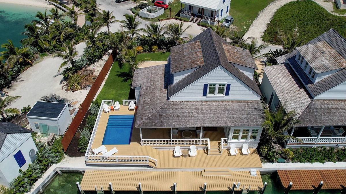 Lubbers Quarters Cay House | South End Villa on the water: lovely pool, expansive decks, and 60’ private dock