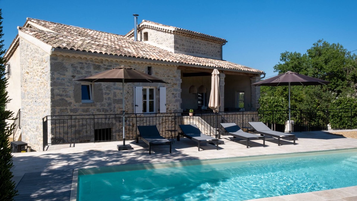 Saint-Andre-de-Cruzieres Other | South Ardèche. Air-conditioned character house. Swimming pool. 5 bedrooms. Sleeps 10.