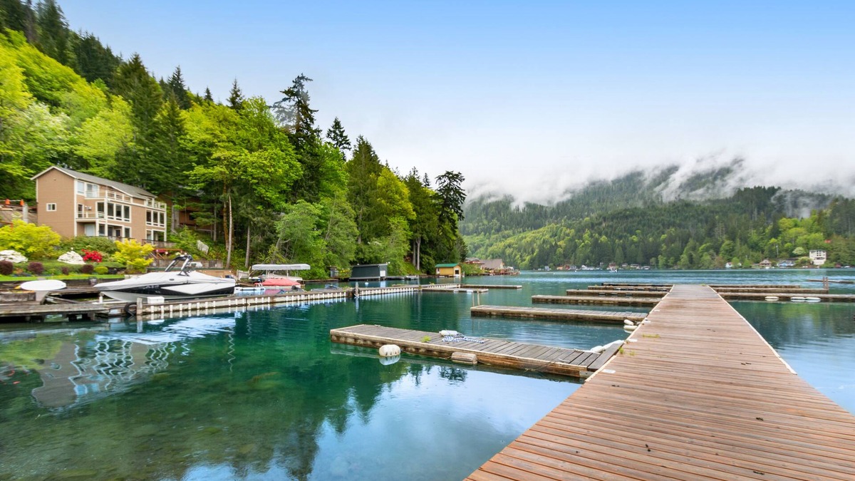 Port Angeles Condo | Spacious, 3-story lakefront condo with unmatched views, 2 decks, canoe & dock