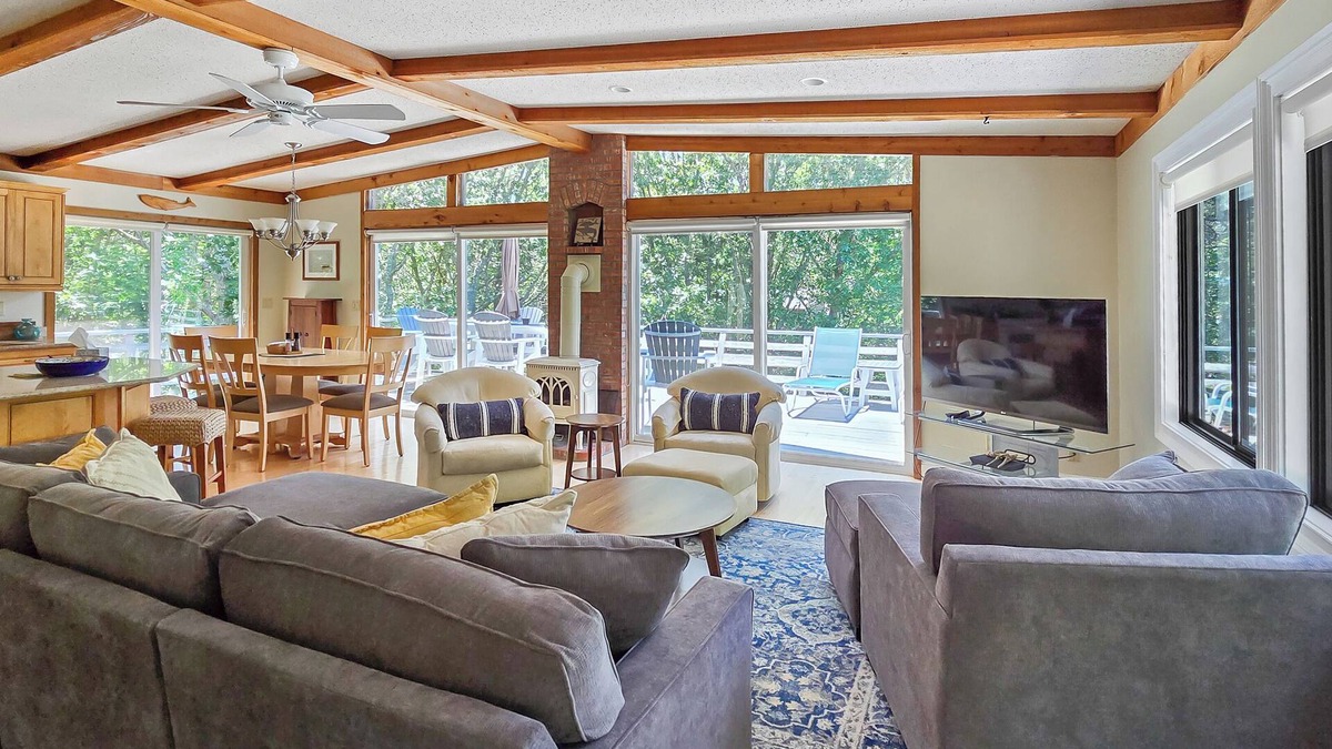 Truro House | Spacious 3BD-Near Ocean Beaches, Private Setting, Enclosed Outdoor Shower, Large Deck & A/C