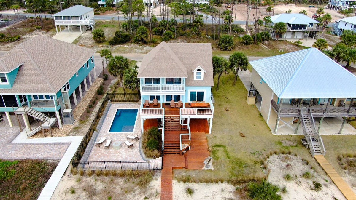 Port St. Joe House | Spacious 4 Bedroom Gulf Front Home with large deck overlooking Gulf of Mexico