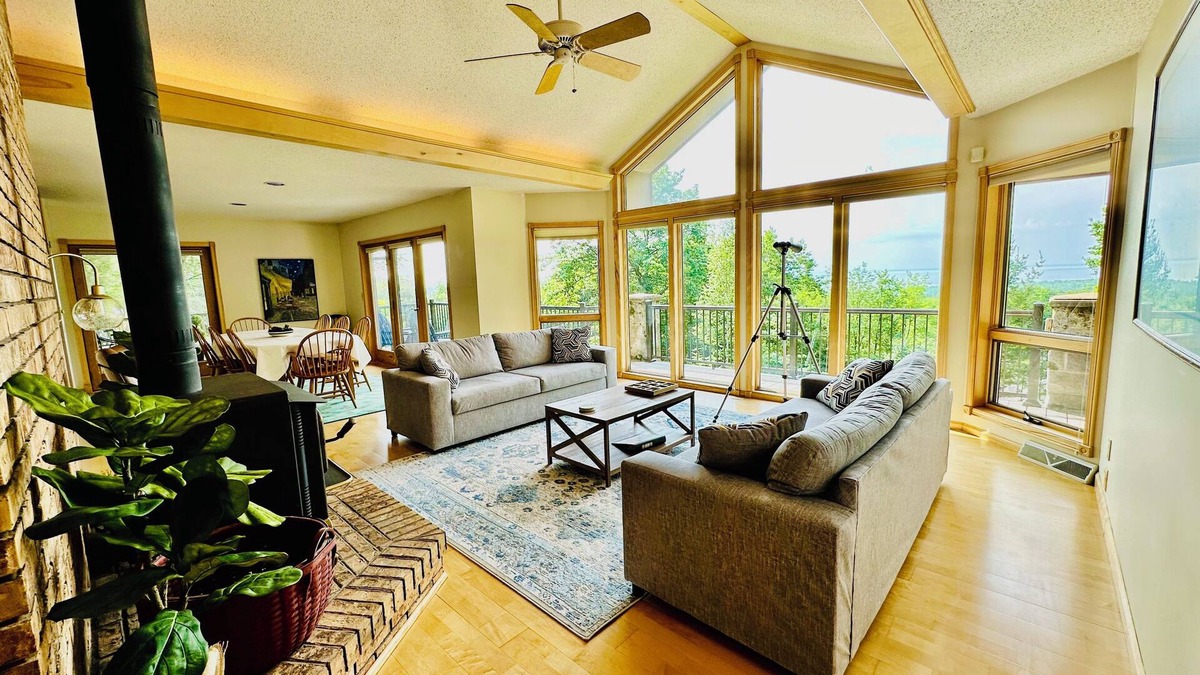 Bayfield House | Spacious and Private Cabin with Lake Superior and Madeline Island Views & Sauna