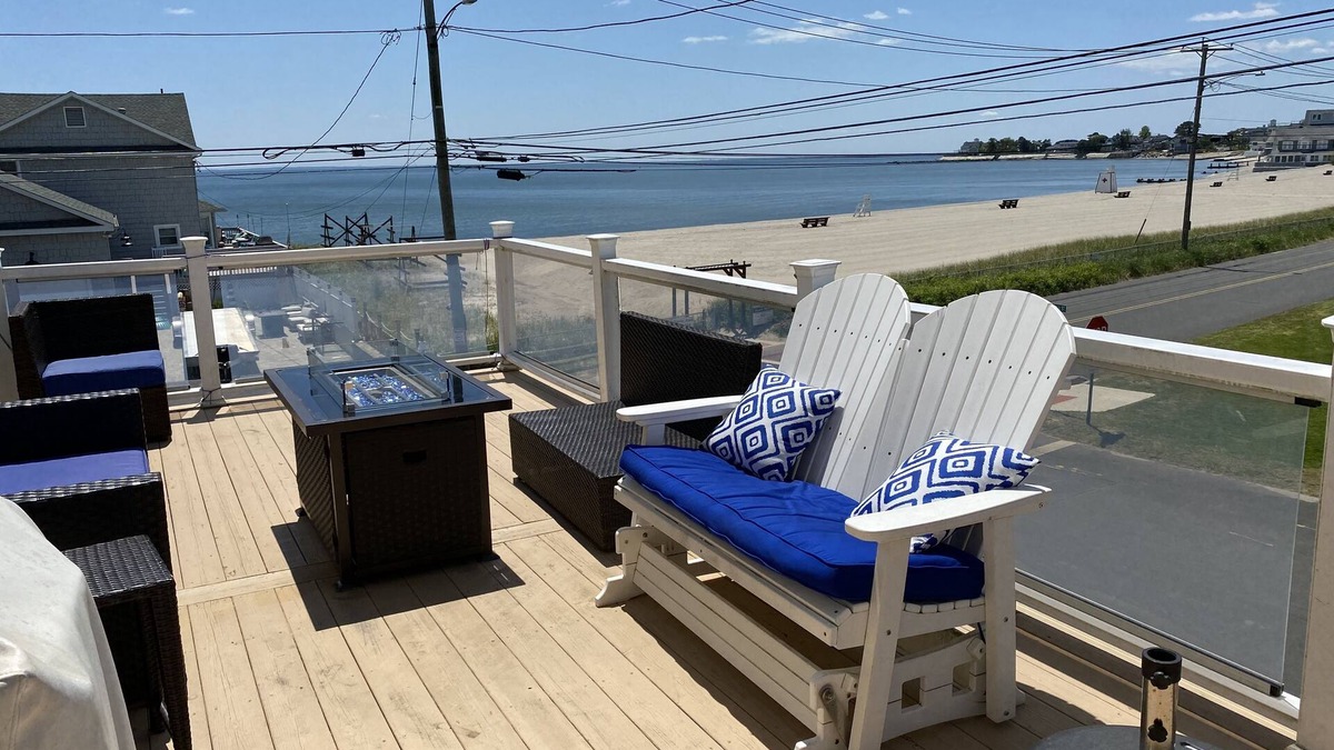 Milford Apartment | Spacious apartment with Spectacular Views of LI Sound across from private beach