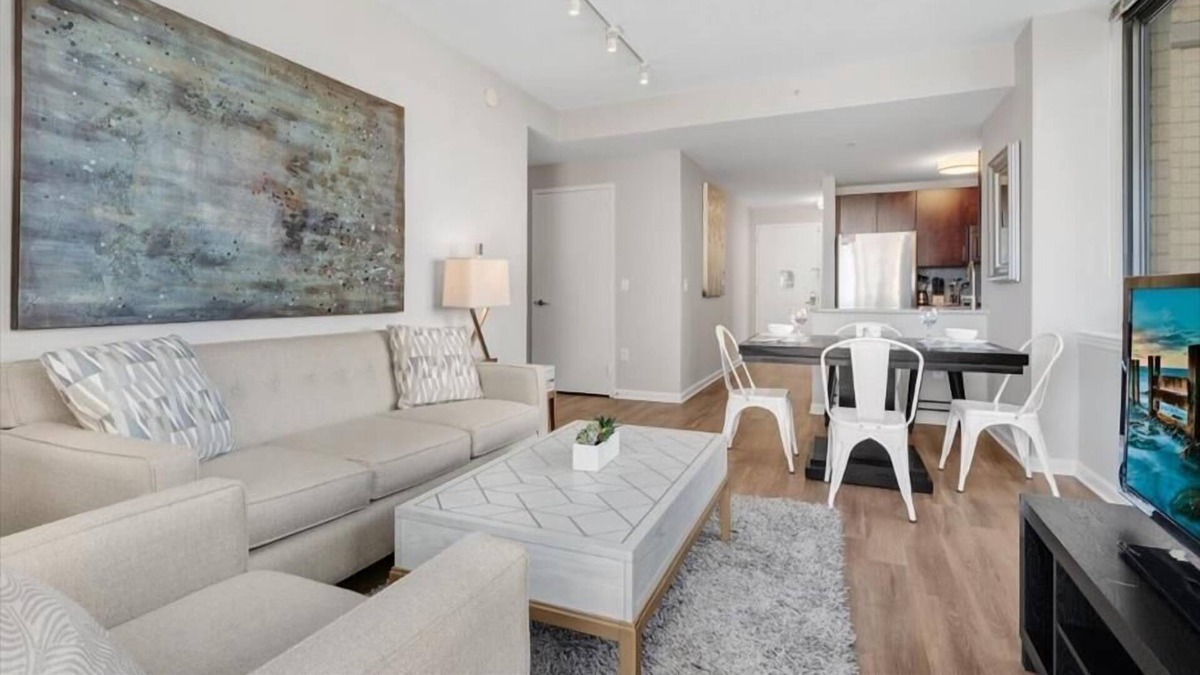 Hudson Exchange Apartment | Spacious & Clean 1BR | Full Kitchen | Washer/Dryer | by GLS