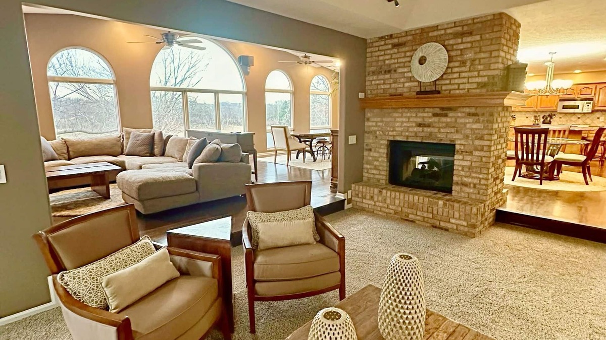 West Omaha House | Spacious Family Home + Park Views | Sleeps 8