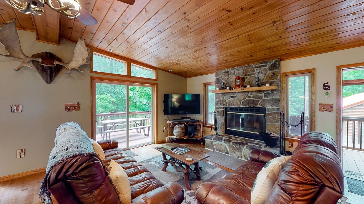 Bloomington House | Spacious forest retreat with grill, firepit, game room, & jacuzzi tub - dogs ok