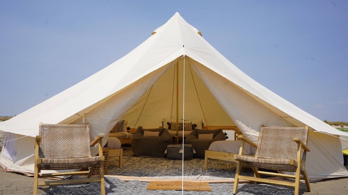 Juab County House | Spacious glamping tent on private sandy beach