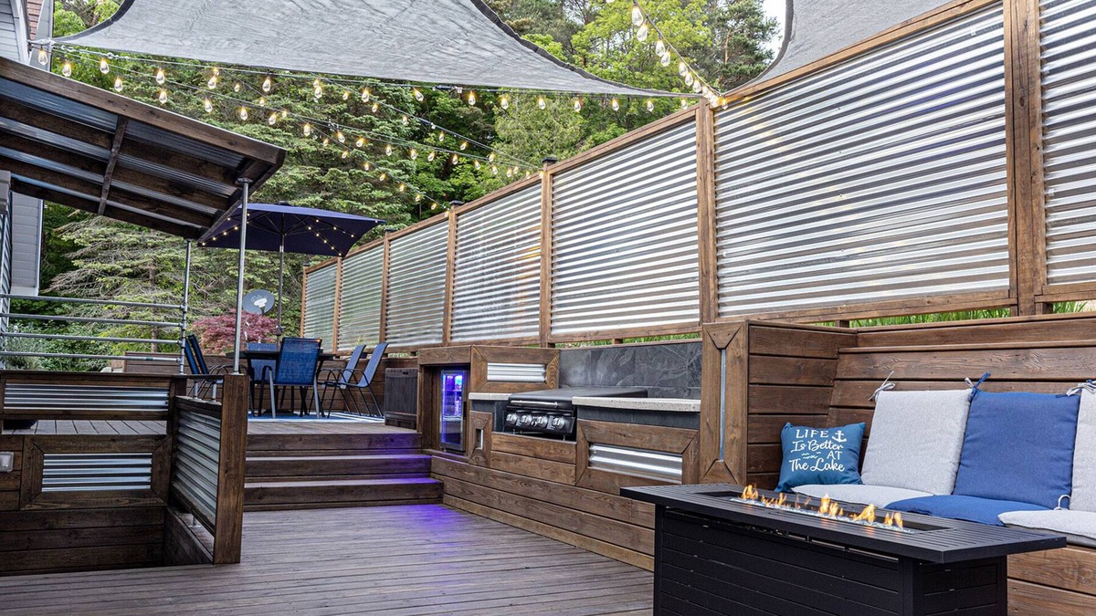Alden House | Spacious home near Torch Lake w/custom back patio, steps away from public access