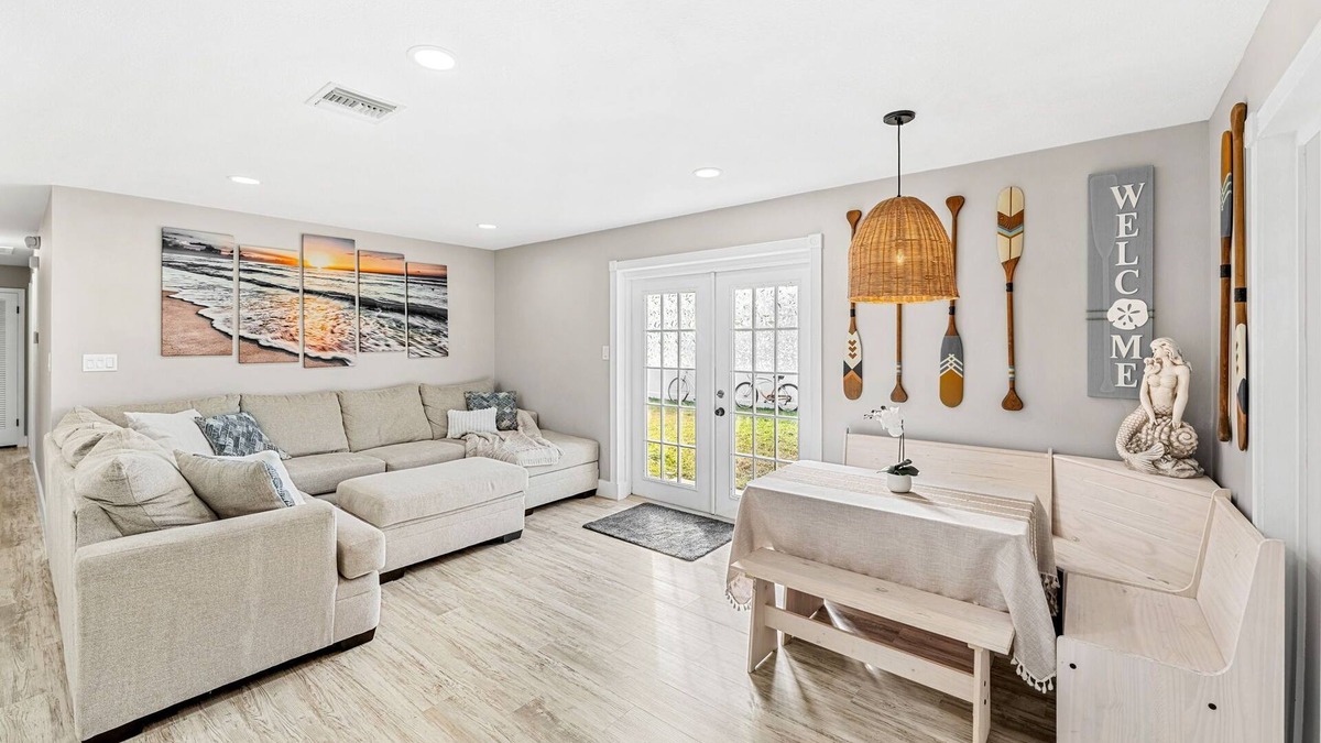 Cocoa Beach House | Spacious Home w/Private BBQ Backyard Oasis, Bikes & Games – Walk to the Beach!