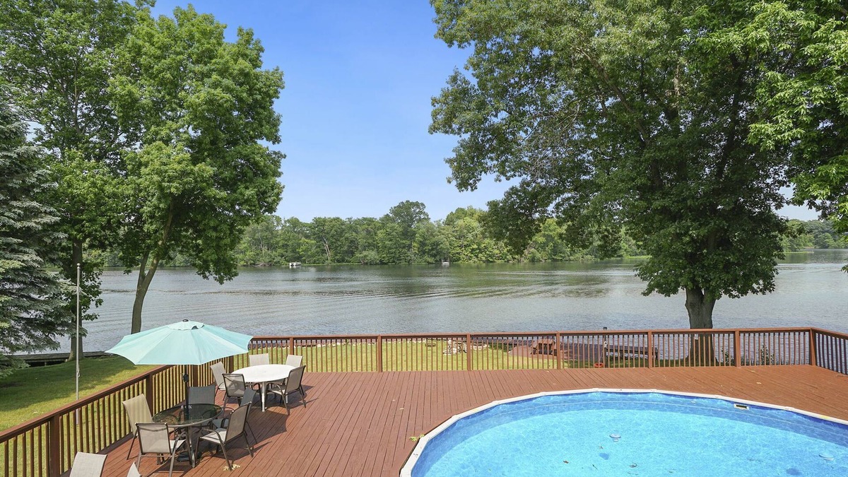 Allegan House | Spacious Lake Allegan Home - Lakefront, Pool, and Views