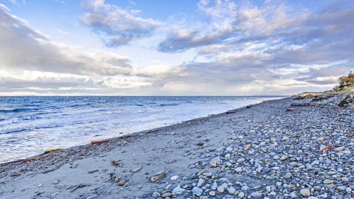 Port Angeles East House | Spacious ocean-view home with forest stream, hot tub, & private community beach!