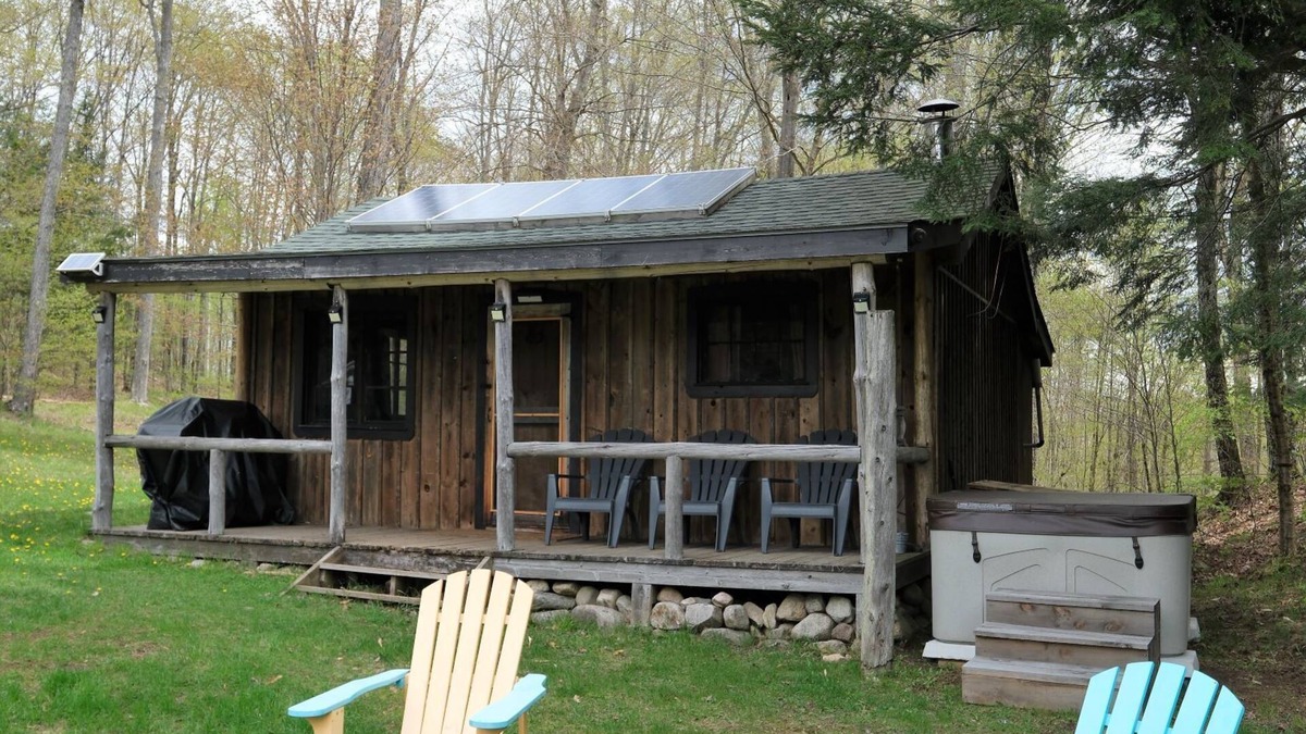 Weslemkoon Cabin | Spacious Rustic Cabin with Pond Views, Lake Access, Hot Tub and Dog-Friendly!