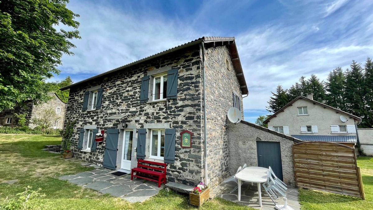 Araules Cottage | Spacious Stone House in Meygal Forest with Terraces, Fireplace, and Kids' Play Area