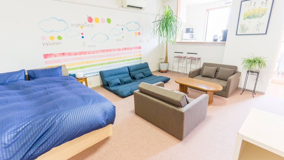 Yamagata Apartment | Spacious studio apartment in the city center Maximum 6 people 1 Qsize bed 4 sofa beds/Yamagata Yamagata