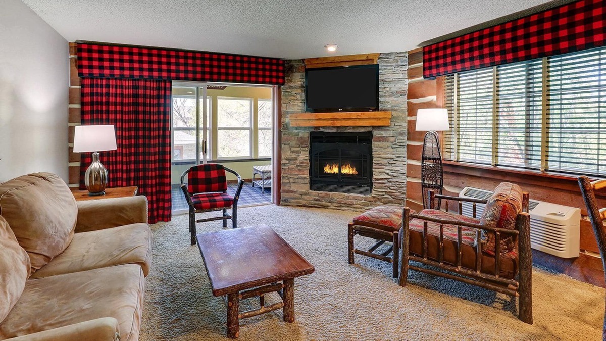 Johnston Hotel | Spacious Suites with Fireplaces Available! Perfect Des Moines Family Stay