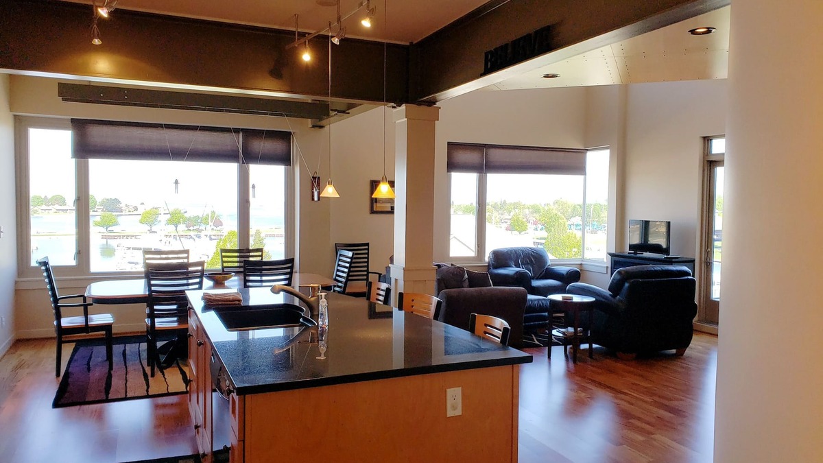 Ludington Condo | SPACIOUS TWO STORY CONDO -STUNNING LAKE VIEWS - INDOOR POOL - PLENTY OF ROOM!