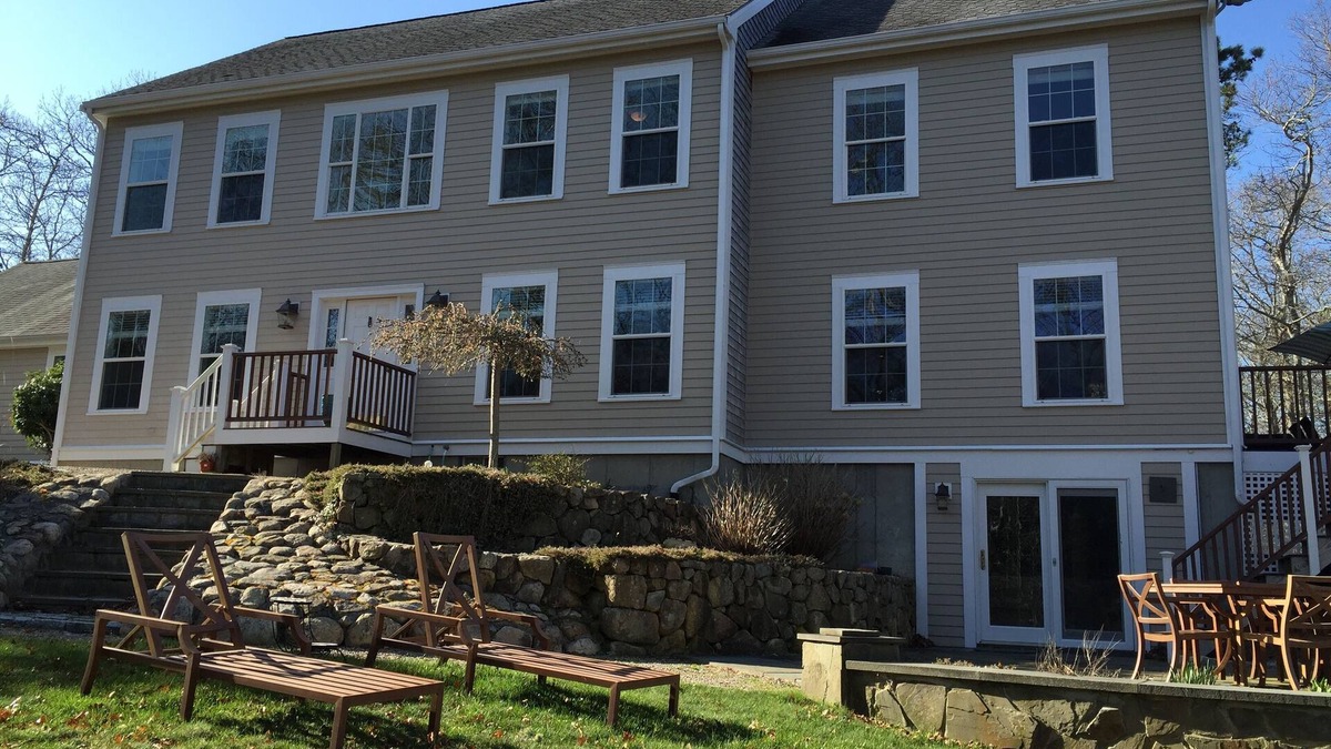 East Falmouth House | Spacious waterfront home: 5 Bedrooms + finished walk-out basement/bunk room